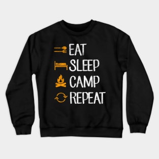 Eat sleep camp repeat Crewneck Sweatshirt